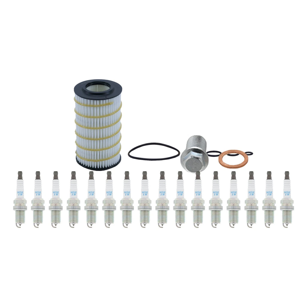 Wix Engine Oil Filter & NGK 16 Laser Iridium Spark Plugs for W164 ML500 (2006–2011)