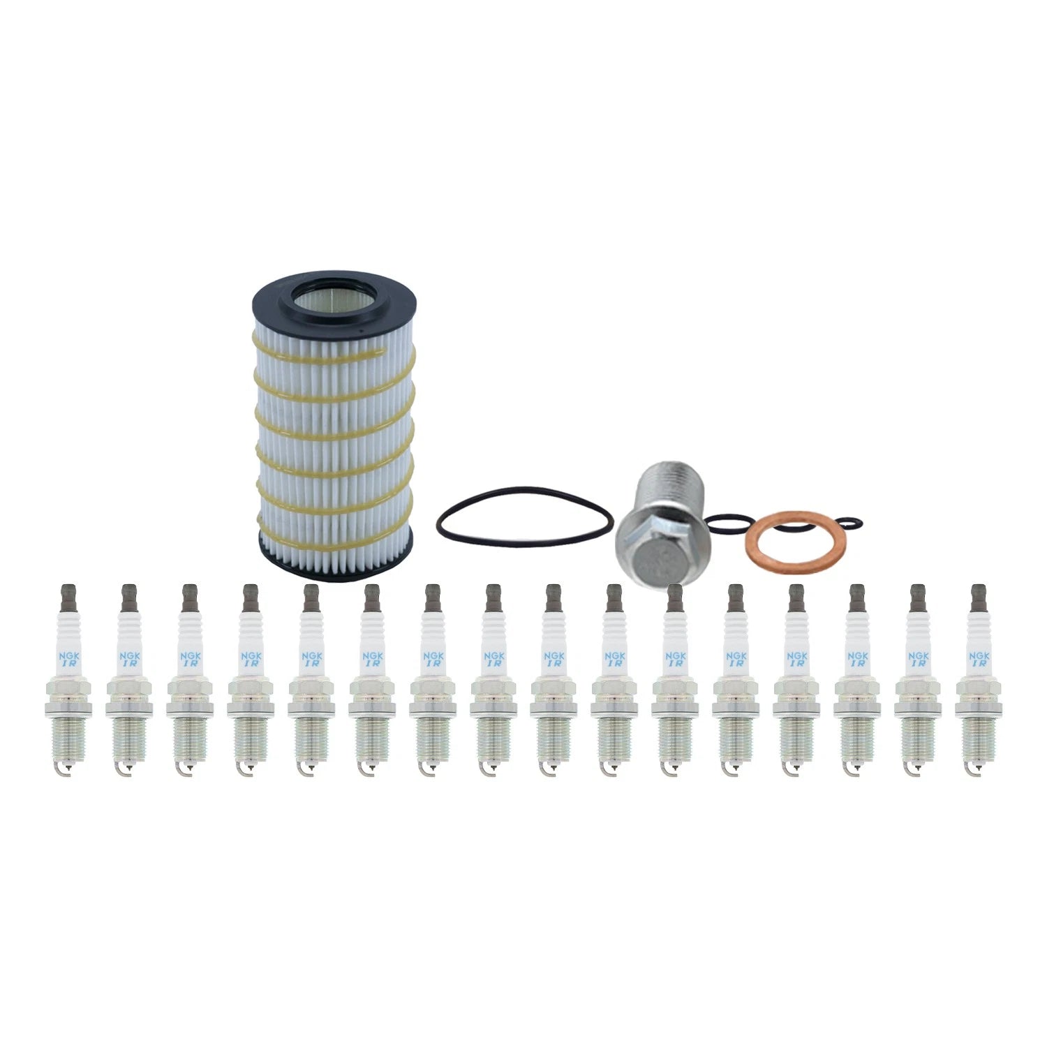 Wix Engine Oil Filter & NGK 16 Laser Iridium Spark Plugs for W164 ML500 (2006–2011)