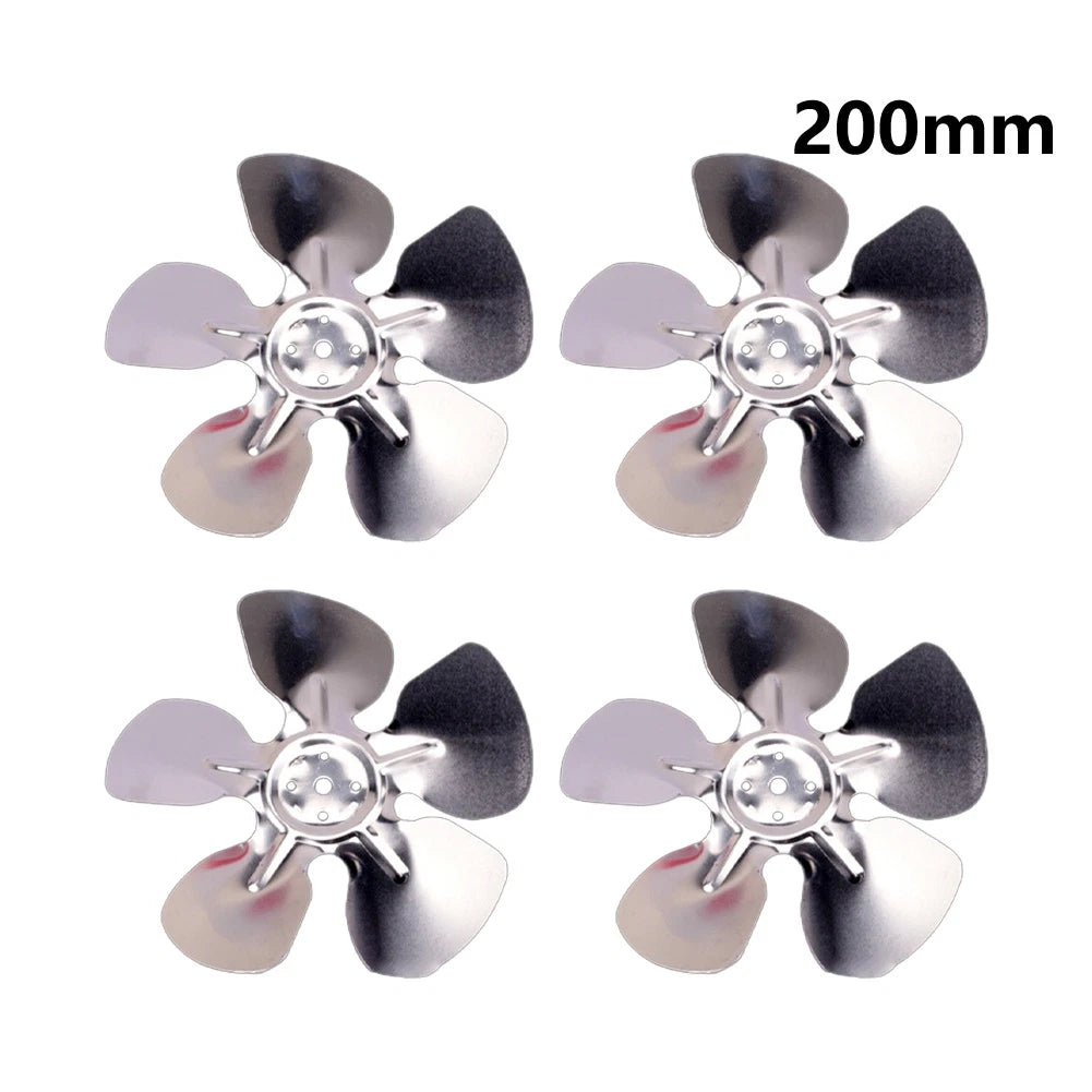 Set of 4 Aluminum Fan Leaf Blades for Refrigerator Cooling Motors
