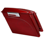 5" Red Stretched Hard Saddlebag for Harley Touring Road King Glide (1993–2013)