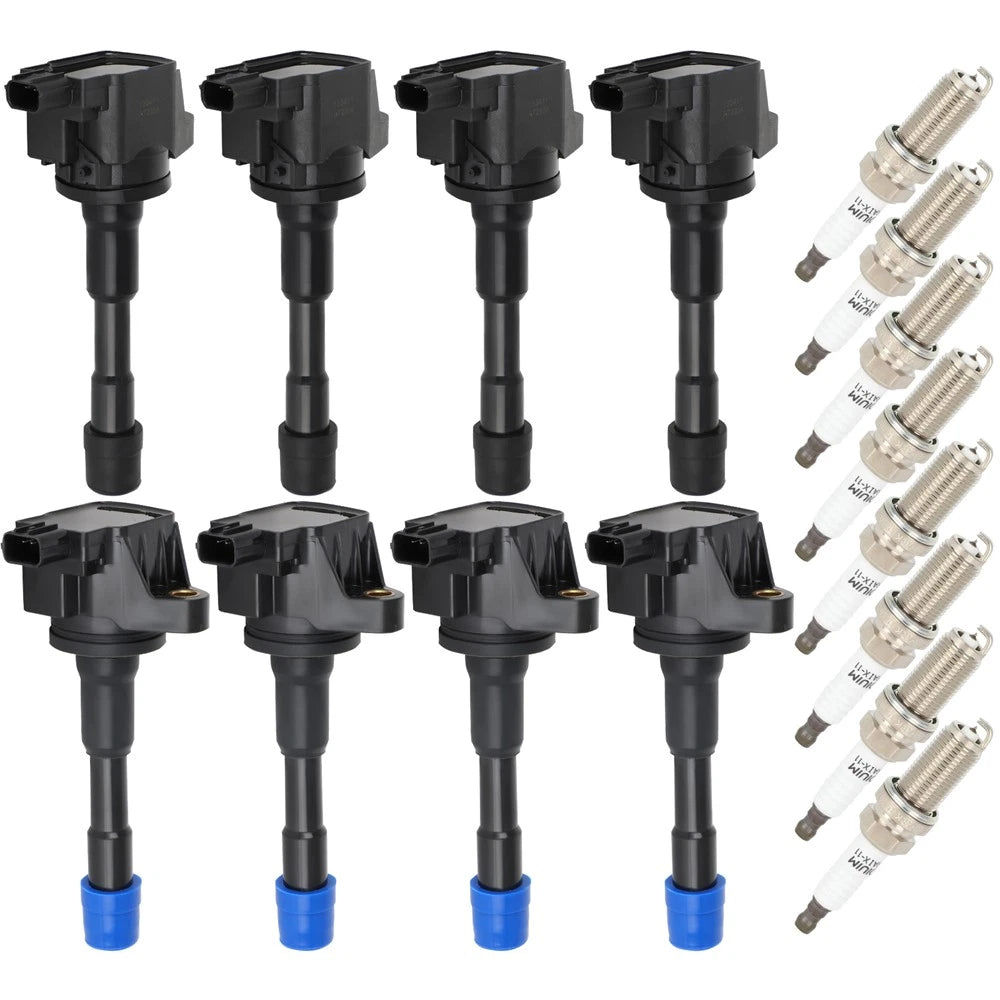 Set of 8 Ignition Coils and Spark Plugs for Honda Insight (2010–2014)