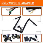 Prewired 12" 14" 16" Handlebar for Harley Road King FLHRC (2008–2013)