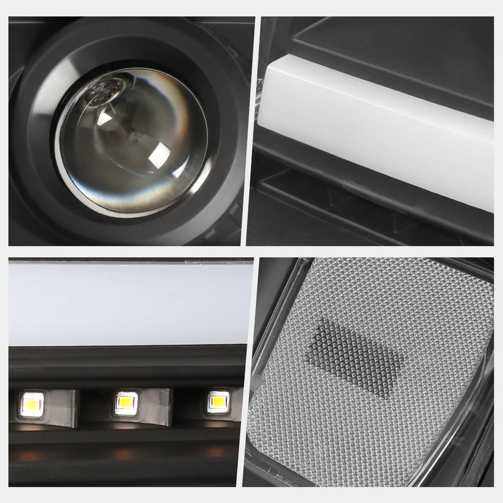 LED DRL Sequential Turn Signal Projector Headlights for F150 (2004–2008)