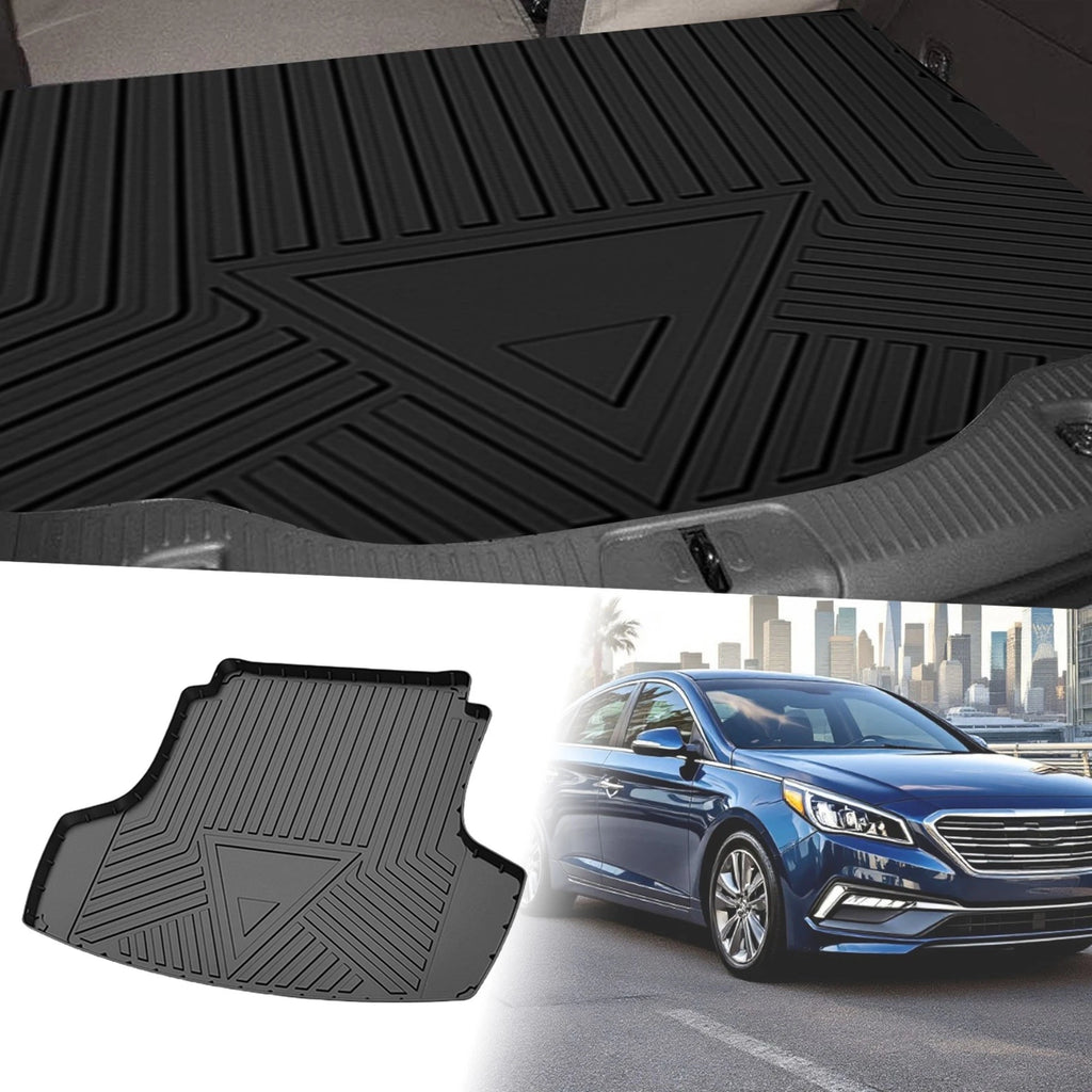 Flat Face Cargo Liner Rear Trunk Mat for Hyundai Sonata (2020–2022) TPE