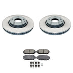 Set of 2 Front Rotors & Akebono ProACT Ceramic Brake Pads for CX-5 (2022–2023)
