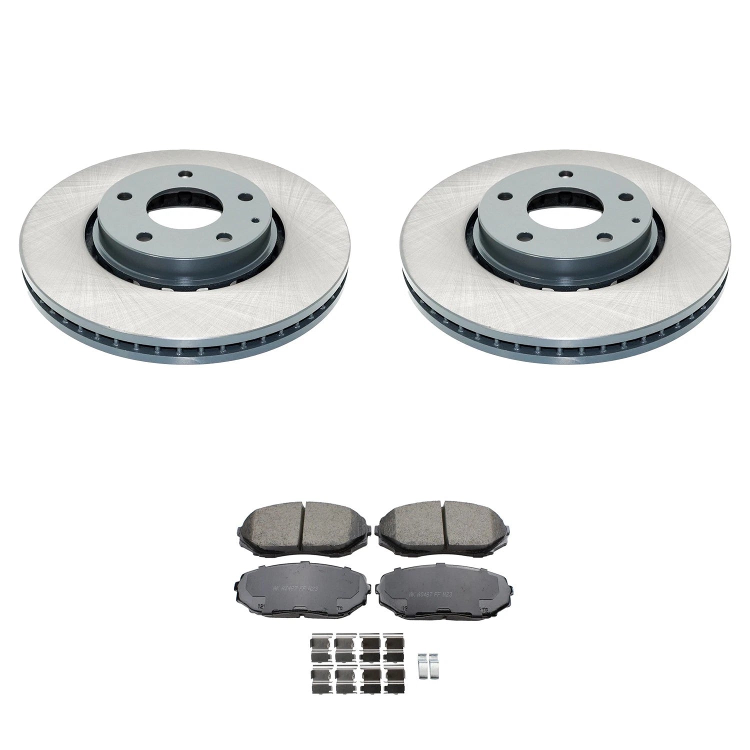 Set of 2 Front Rotors & Akebono ProACT Ceramic Brake Pads for CX-5 (2022–2023)