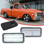 2X Clear White LED Side Marker Lights for Chevrolet GMC C/K Trucks (1968–1972)