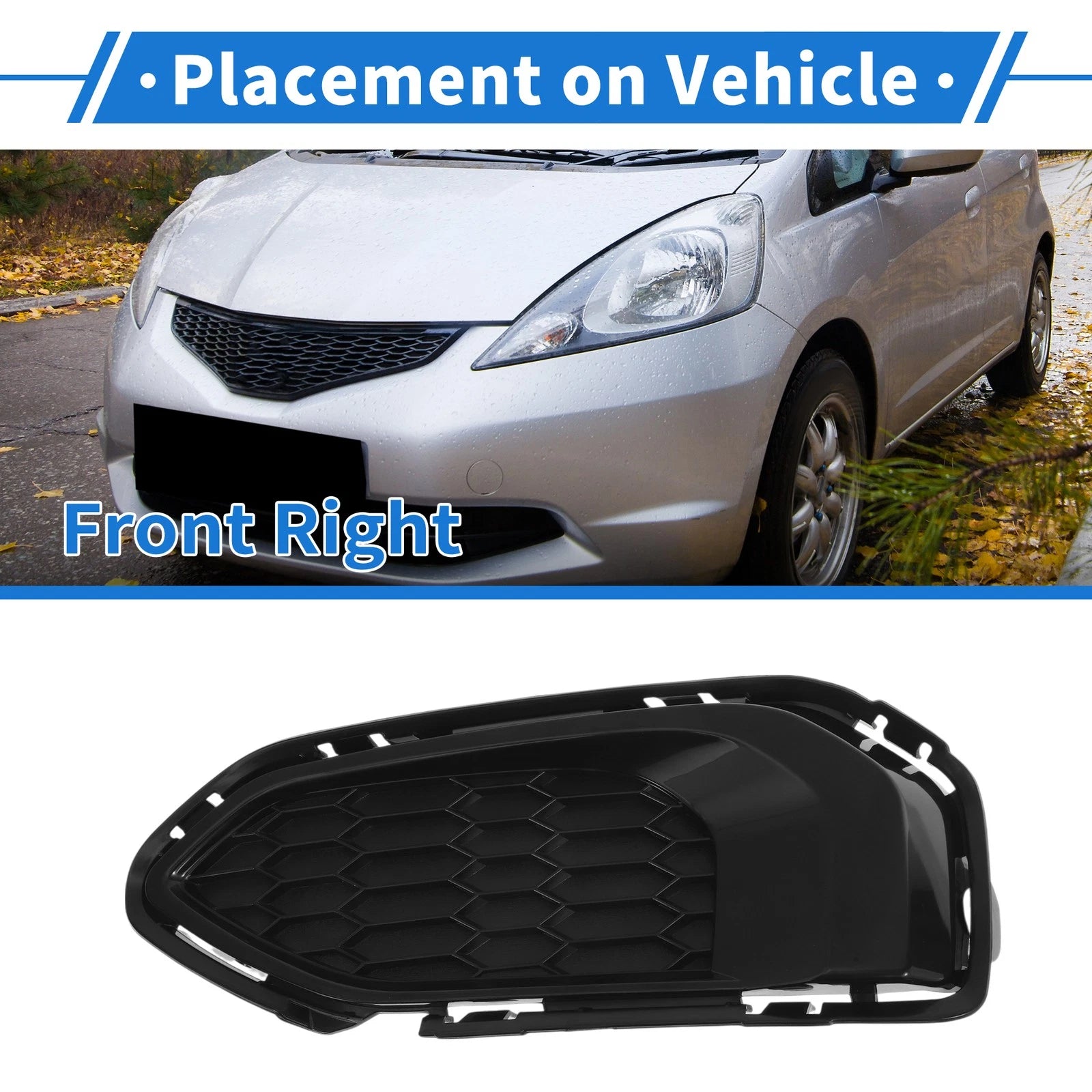 Front Right Fog Light Grill No. 71103T5HH50 for Honda Fit (2018–2019)
