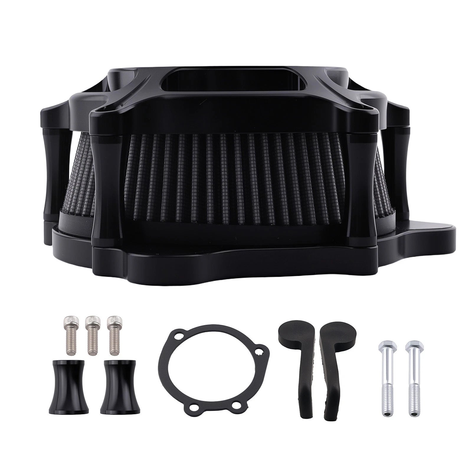 High Flow Air Cleaner for Harley Touring (2000–2007) Dyna Black Aluminum