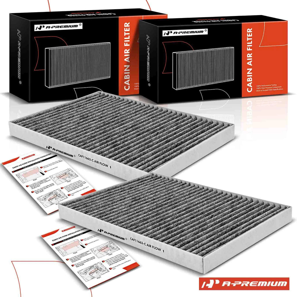 2X Activated Carbon Cabin Air Filter for Chevy Traverse Buick Enclave (2009–2023)