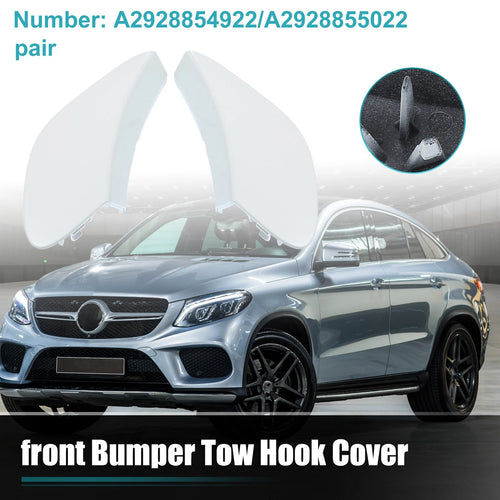 1 Pair Front Bumper Tow Hook Cover for Mercedes-Benz GLE 400 (2016–2020) No.A2928854922