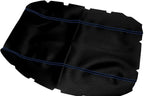 Console Lid Armrest Cover for Ford Expedition (2003–2006) Carbon Fiber Blue Stitch