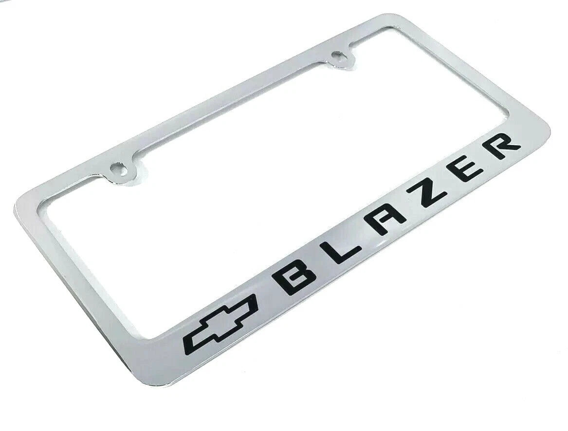 Chrome License Plate Frame Premium Engraved for Chevy Blazer (2019–2024)