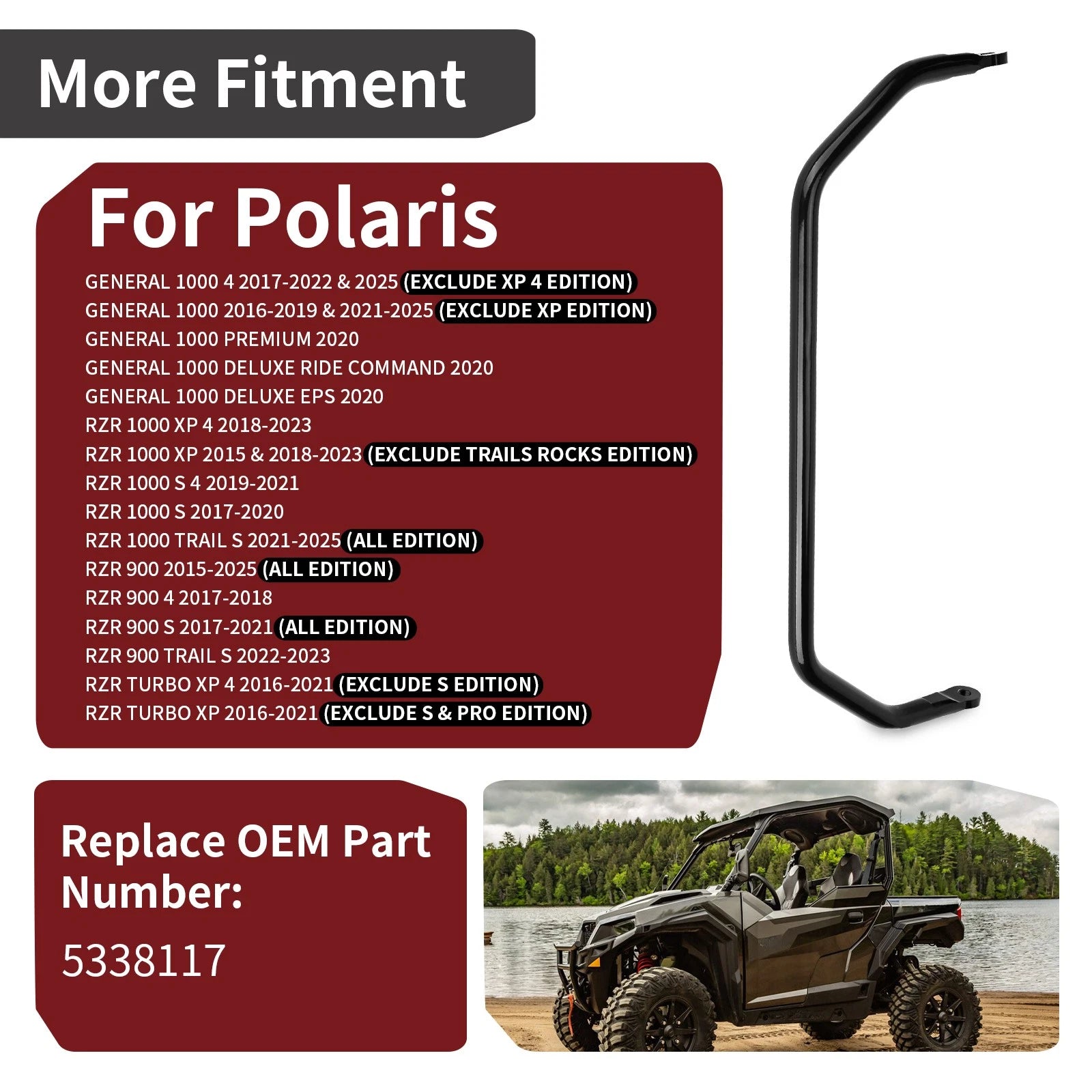 Heavy Duty Stabilizer Sway Bar for Polaris General 1000 (2016–2025) 5338117