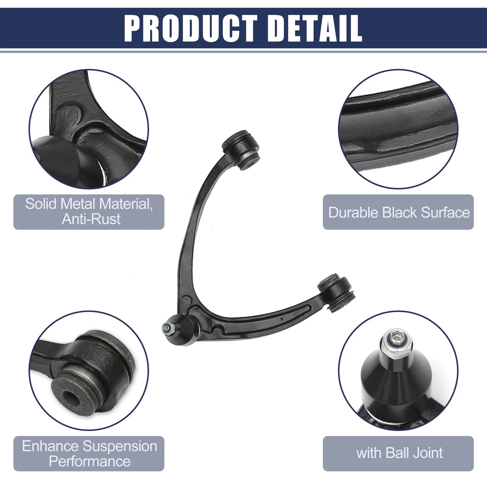 2X Front Upper Control Arm Ball Joint for Chevrolet Avalanche (2002–2013)