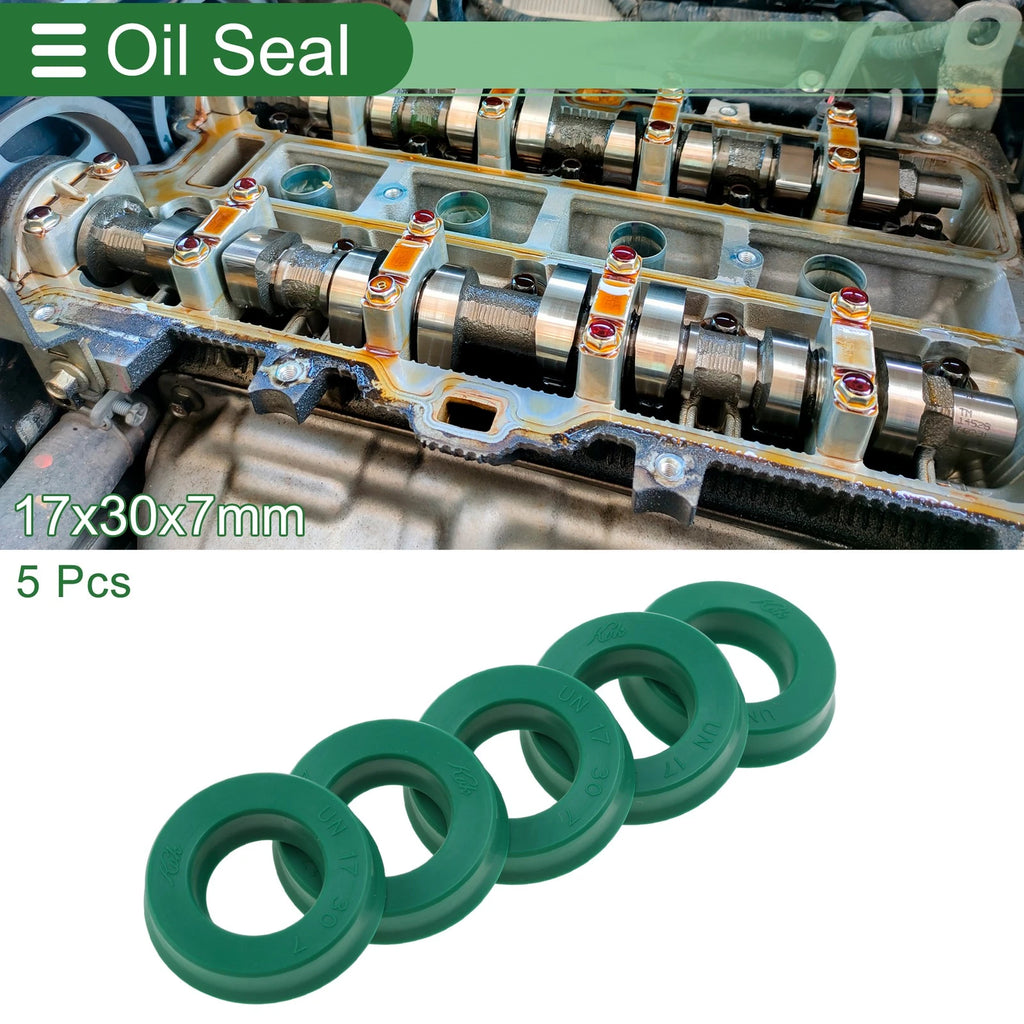 Set of 5 Oil Seal Rotary Shaft Seal 17x30x7mm High Pressure for Various Models
