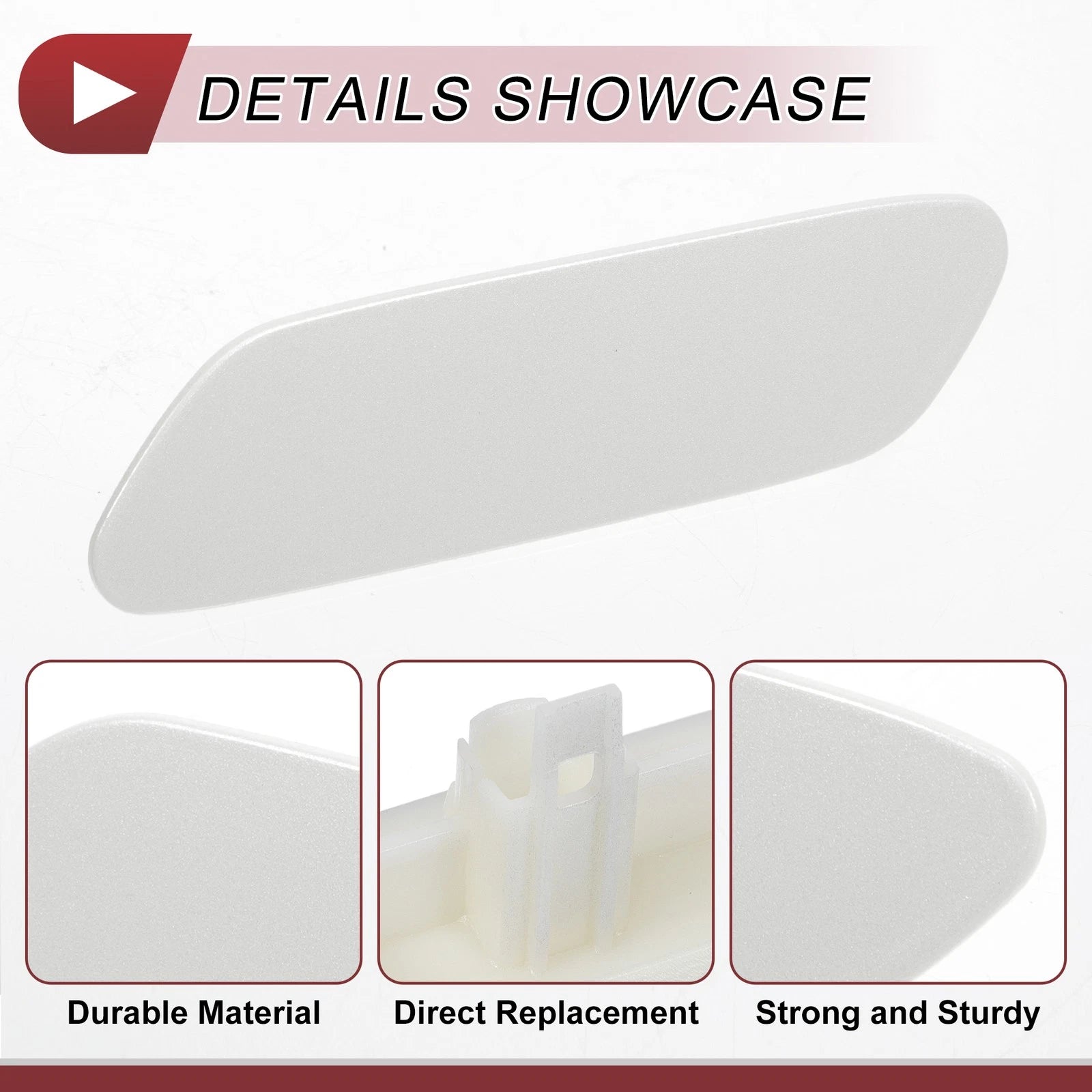 Front Left Washer Nozzle Cover Cap for Lexus RX350 (2016–2019) White