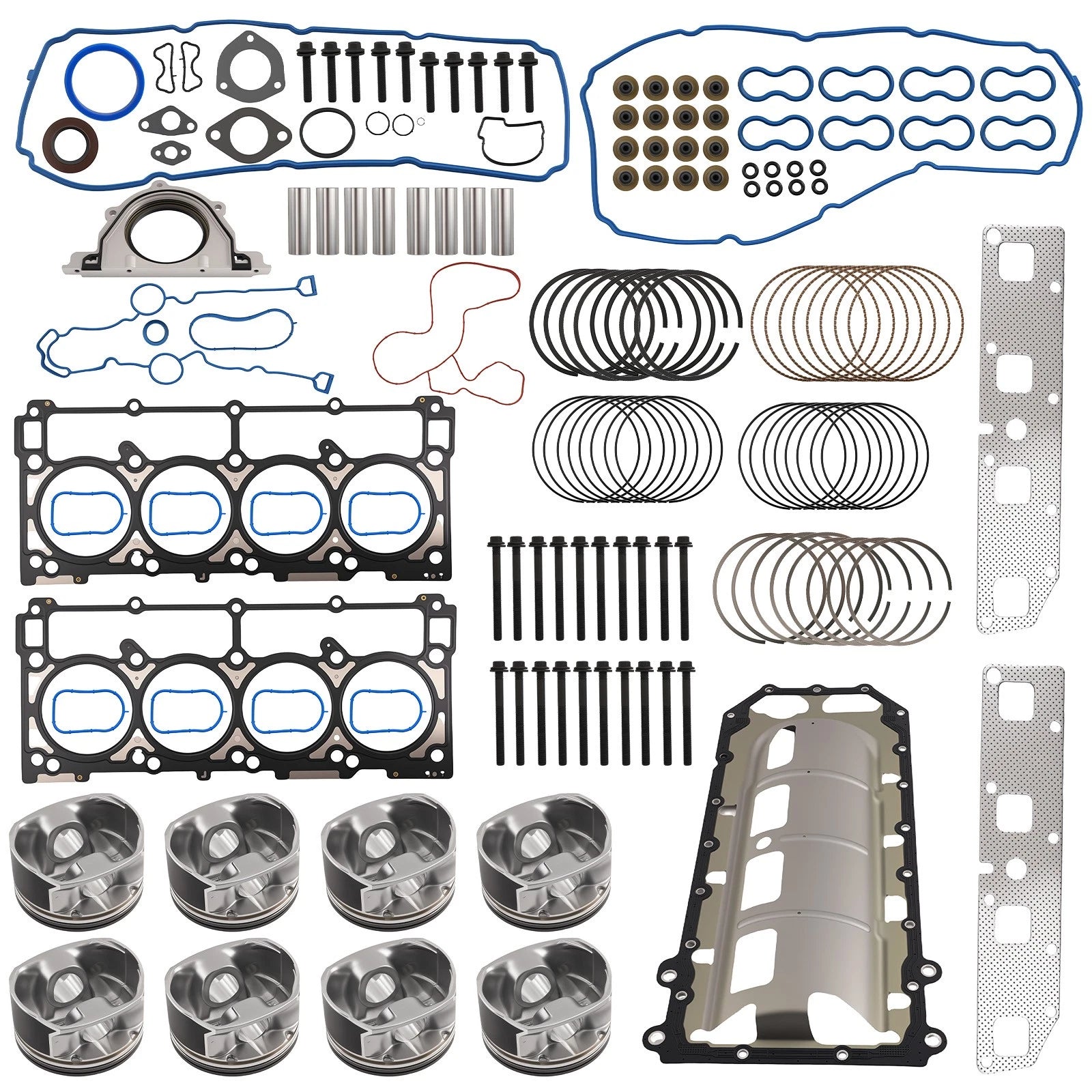 Pistons Head Gaskets Bolts Set for Chrysler Dodge Jeep 5.7L V8 Hemi (2005–2006)