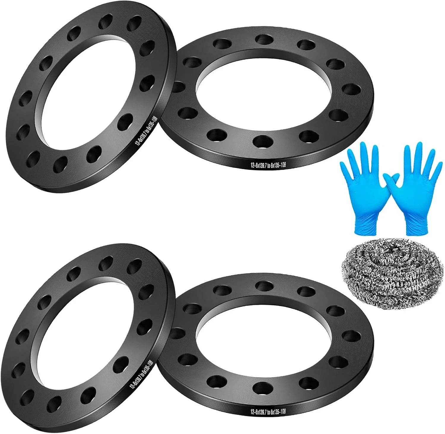 4X 12mm Wheel Spacers Adapters for GMC Savana 1500 (2003–2014) 6x135 to 6x139.7