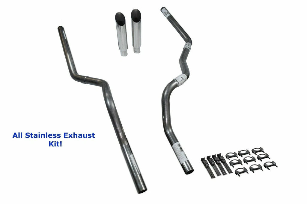 Dual Exhaust Kit for Ford F-150 (2004–2014) Slash Tip Rear Exit