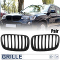 Pair Matte Black Kidney Grilles for BMW X5 X6 E70 E71 (2007–2013)