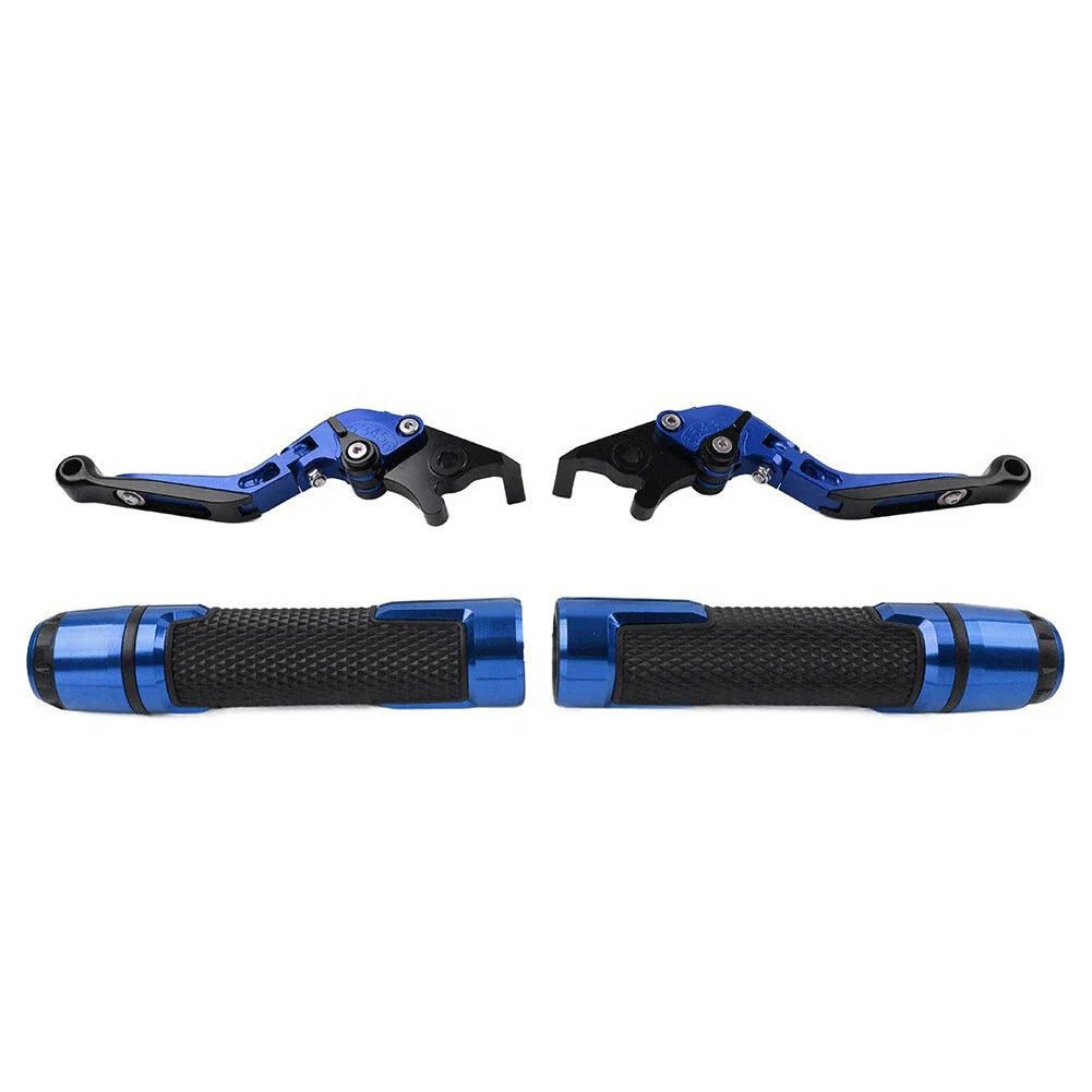 Blue Extendable Brake Clutch Levers Grip Set for Suzuki GSXR600/750 (2006-2019)