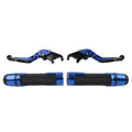 Blue Extendable Brake Clutch Levers Grip Set for Suzuki GSXR600/750 (2006-2019)
