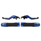 Blue Extendable Brake Clutch Levers Grip Set for Suzuki GSXR600/750 (2006-2019)