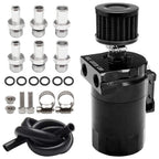 Engine Oil Catch Can Tank Kit for Universal Vehicles (300ml, Aluminum)