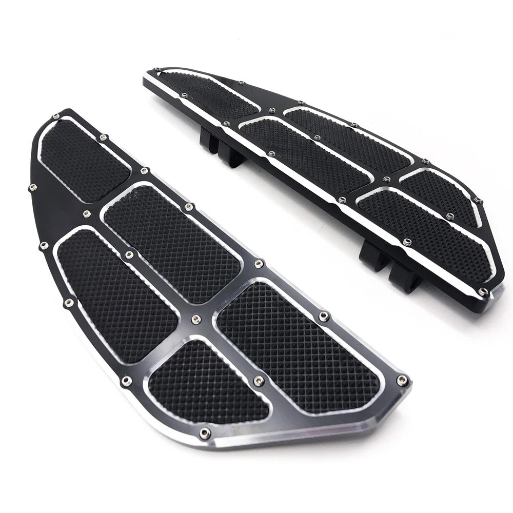 2X Black Footpeg Floorboard for Harley Touring (1984–2015)