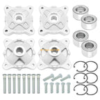 Front & Rear Wheel Hubs & Bearings & Studs Kit for Polaris RZR 800 (2008–2014)