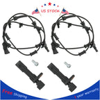 Set of 4 ABS Wheel Speed Sensors for Jeep Wrangler (2007–2017)