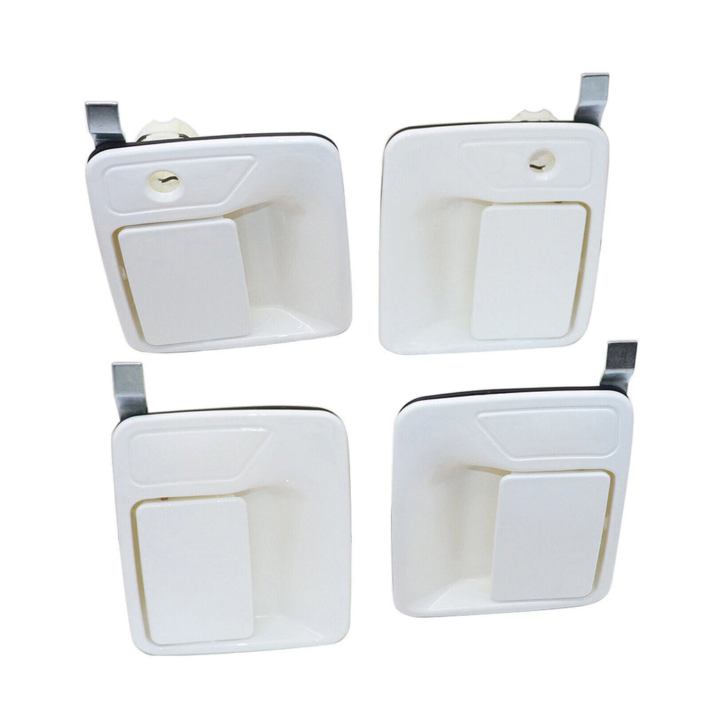 Set of 4 Door Handles for Ford Super Duty F250 (1999–2016) - Oxford White
