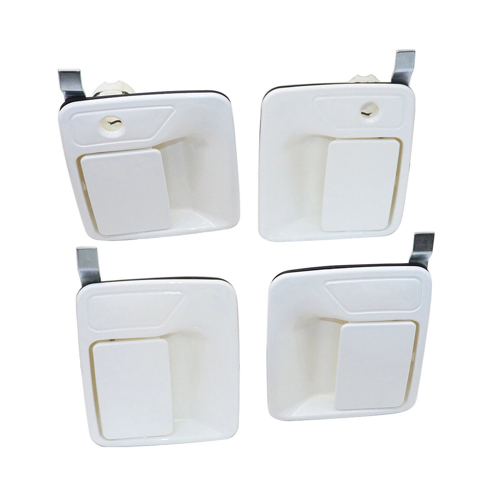 Set of 4 Door Handles for Ford Super Duty F250 (1999–2016) - Oxford White