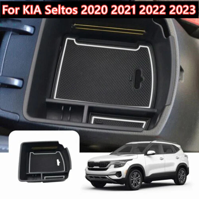 Center Console Armrest Storage Box Organizer Tray for Kia Seltos (2021–2023)