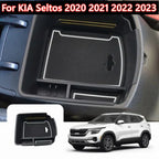 Center Console Armrest Storage Box Organizer Tray for Kia Seltos (2021–2023)