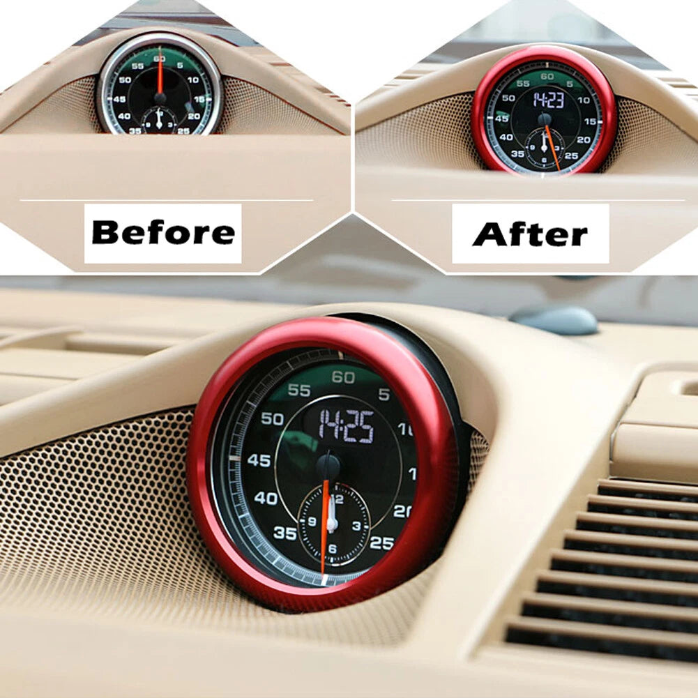 Dashboard Red Center Clock Compass Cover Trim Ring for Porsche 911 (2012–2020)