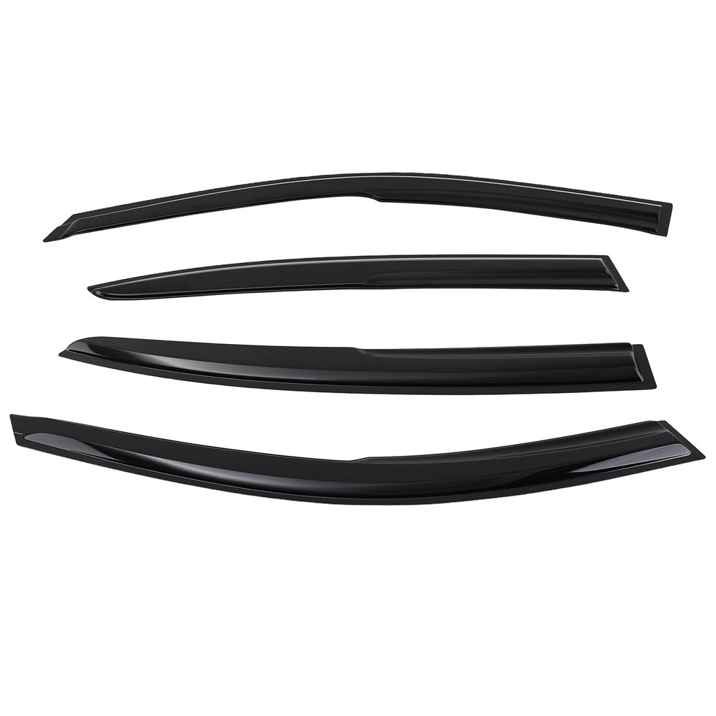 Window Visor Deflector Set for Honda Accord (2008–2012) 4-Door Sedan Black