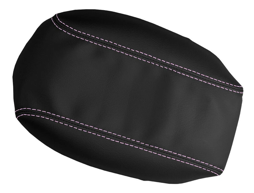 Leather Console Lid Armrest Cover for Toyota Corolla (2014–2019) Pink Stitch