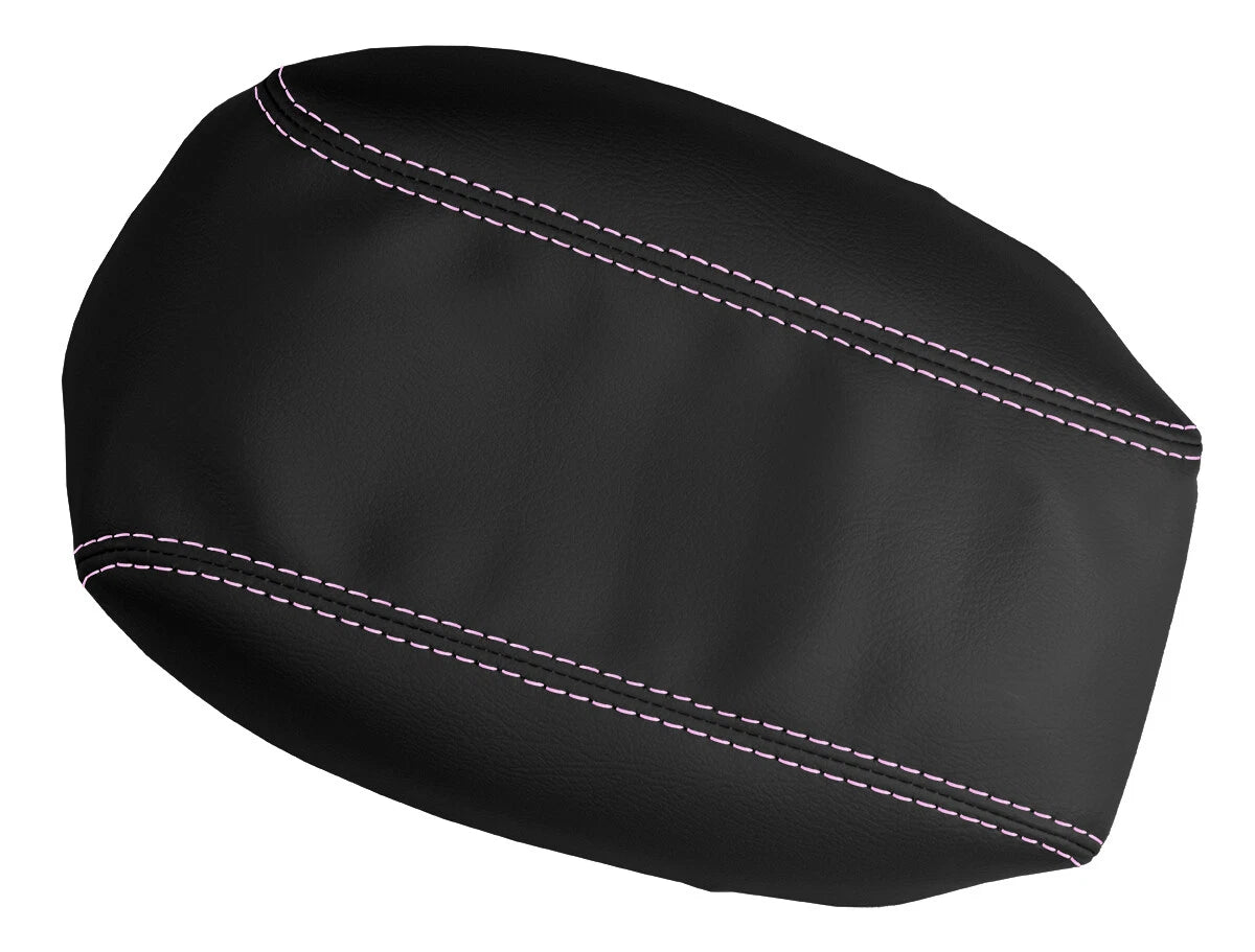 Leather Console Lid Armrest Cover for Toyota Corolla (2014–2019) Pink Stitch