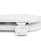 Toilet Seat Hinge Kit for RV Marine Standard Toilets (White Plastic)