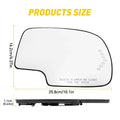 Mirror Glass Power with Backing Plate for Chevy Silverado GMC Sierra (2007–2014)