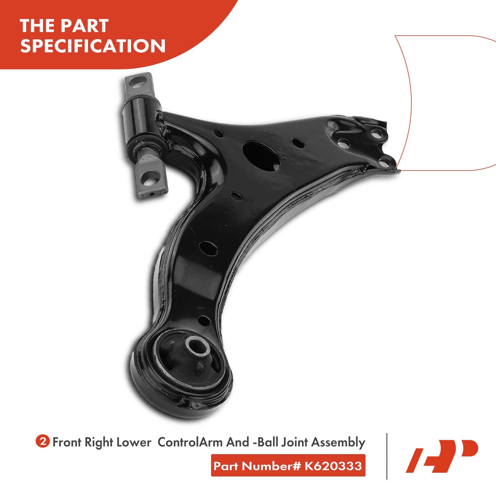 Front Control Arm Ball Joint and Tie Rod End for Toyota Camry (2002–2006)