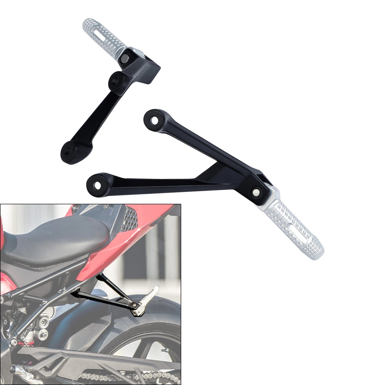 Rear Passenger Footpegs Footrests Bracket for BMW M1000RR S1000RR (2020–2025)