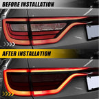 Smoked Tail Light Cover Overlays for Dodge Durango (2014–2021)