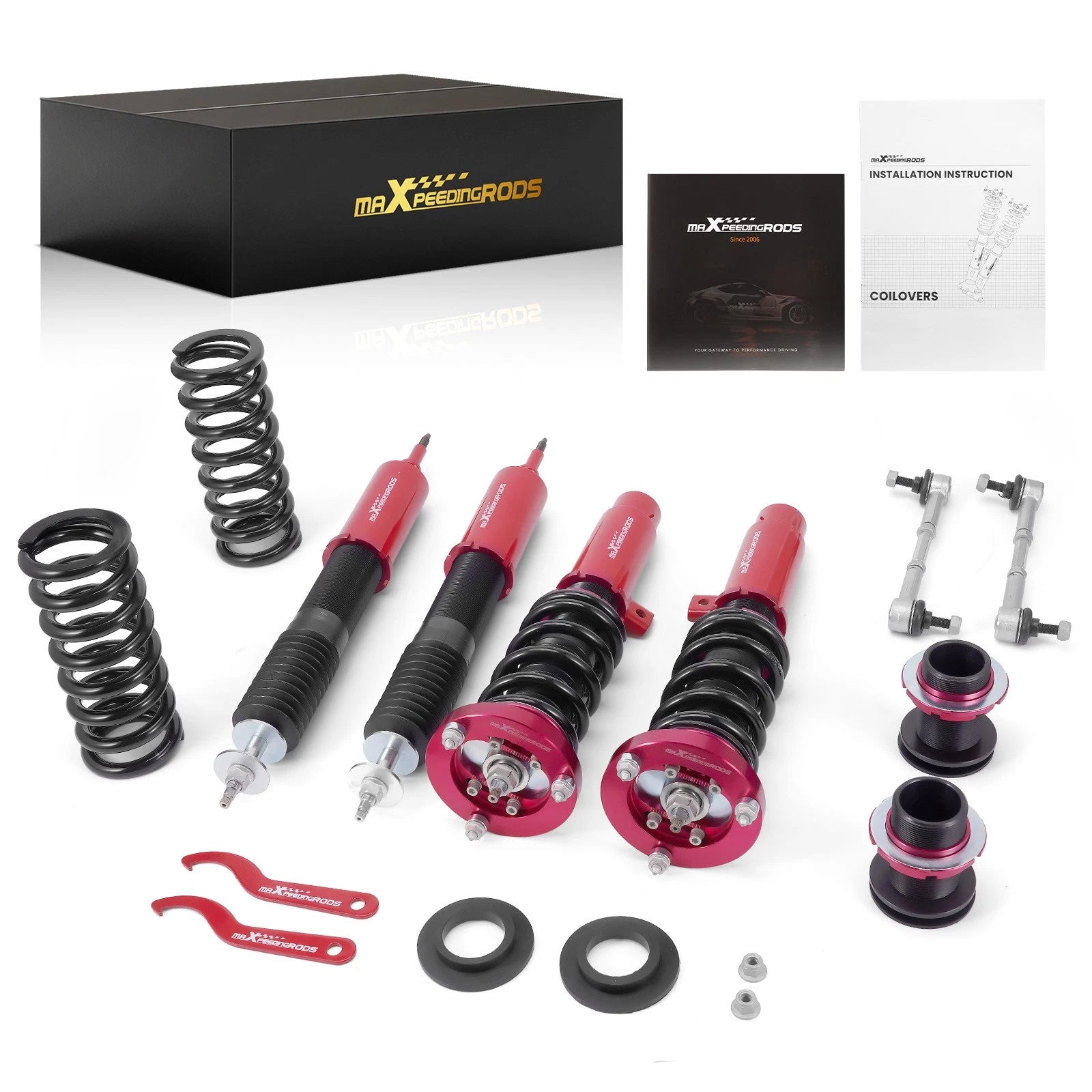 24 Way Adjustable Coilover Lowering Kit for BMW 3-Series E90 E92 (2006–2013)