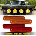 Set of 4 Amber Red Side Marker Lights for Ford F Series Truck (1973–1979)