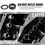 4pcs Black Air Conditioner Shift Knob Covers for Honda Civic (2022)