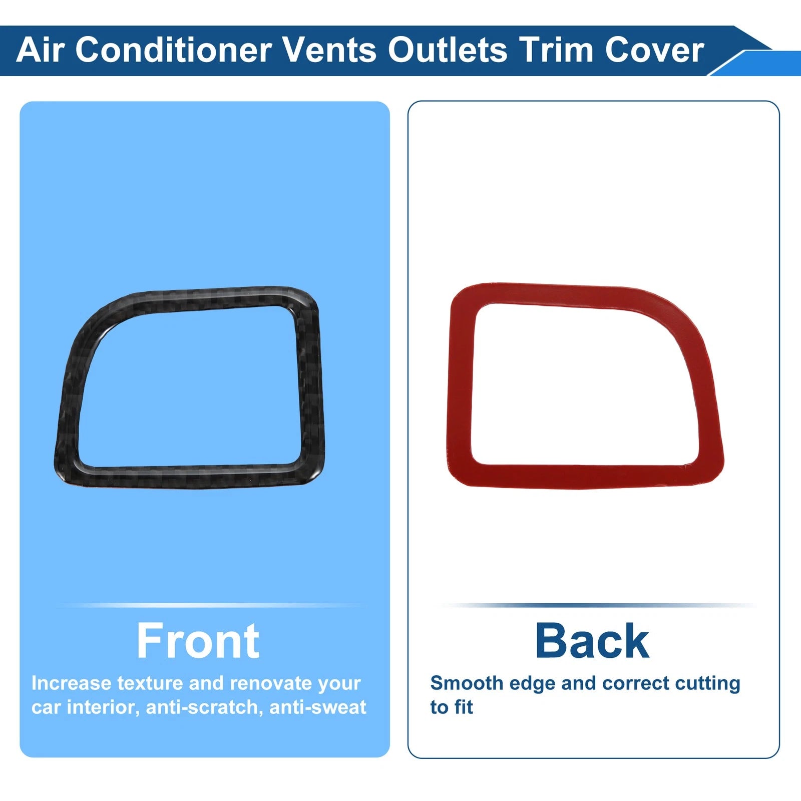 2X Air Condition Outlet Vent Trim Cover Frame for Toyota Supra GR (2020–2023)