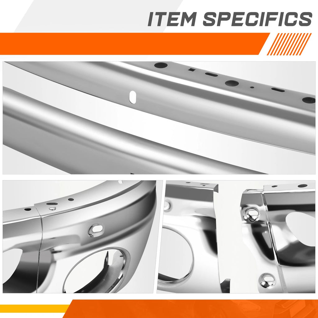 Chrome Front Bumper Face Bar for Dodge Ram 1500 2500 3500 (2002–2009)
